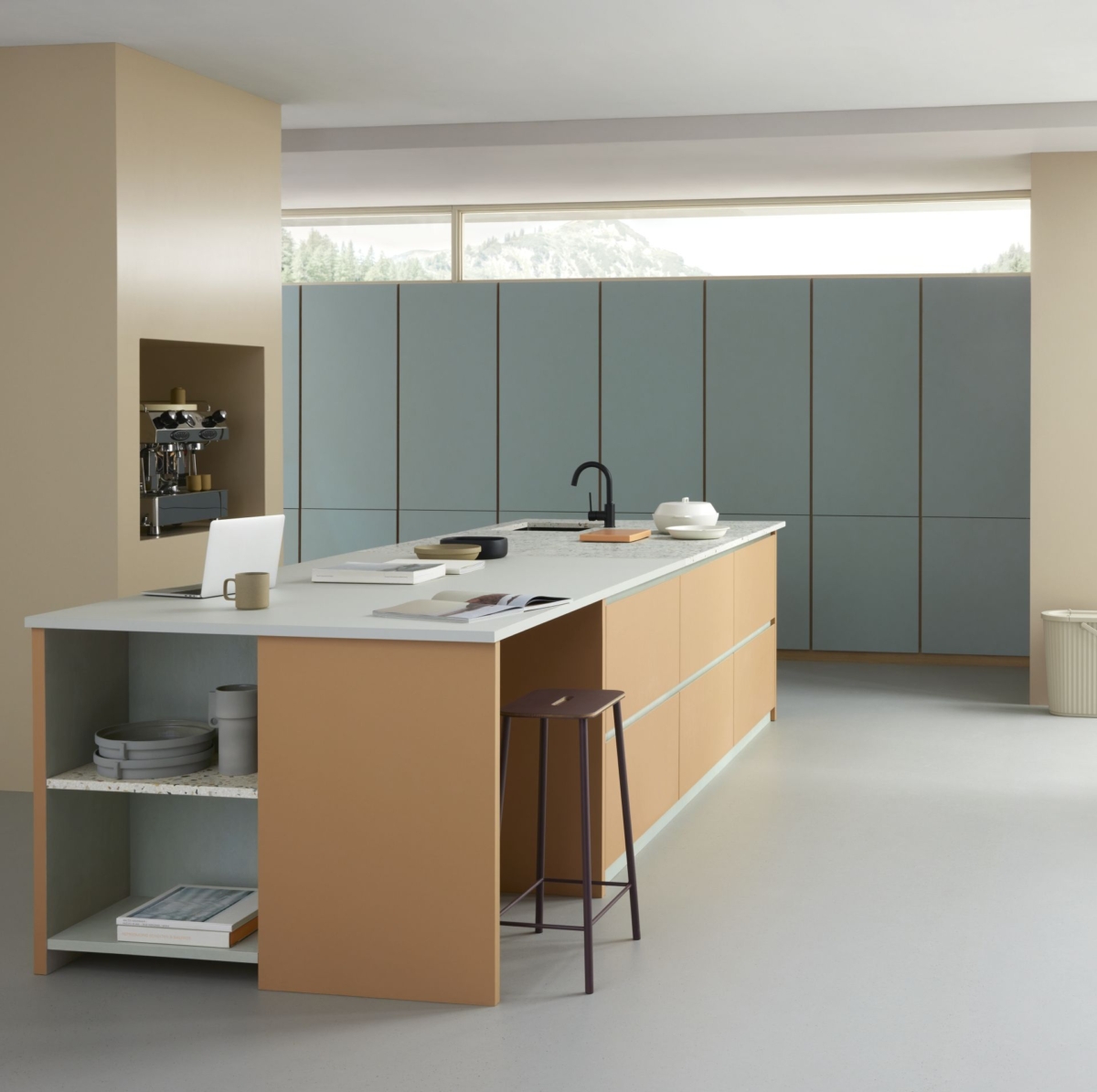 Furniture Linoleum 4177 vapour, 4002 leather 4004 blue haze Furniture Linoleum 4177 vapour, 4002 leather 4004 blue haze